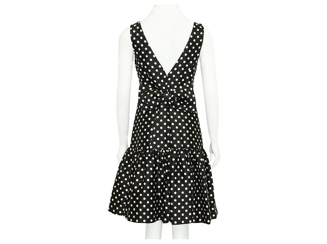 Milly Abito senza maniche a pois bianco e nero - vista 3