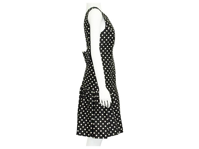 Milly Abito senza maniche a pois bianco e nero - vista 4