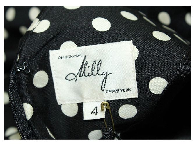 Milly Abito senza maniche a pois bianco e nero - vista 5