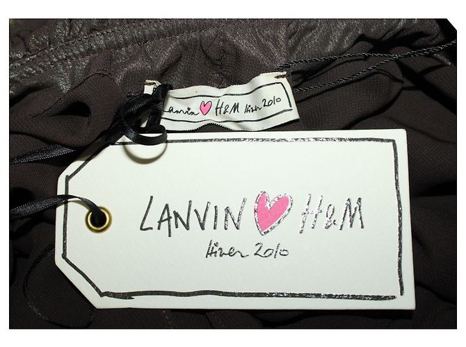 Lanvin For H&M Braunes schulterfreies Kleid - Ansicht 5
