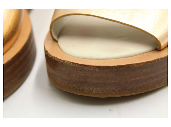 Paul Smith Rose Gold Leather Sandals - view 11