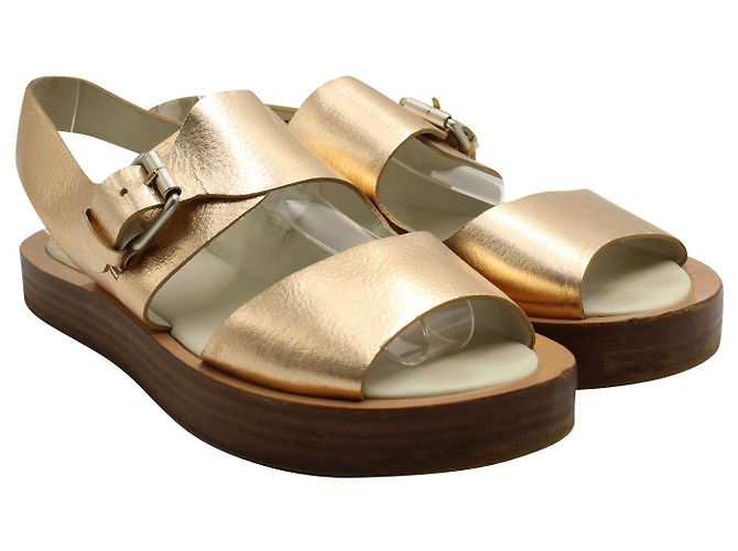 Paul Smith Rose Gold Leather Sandals - view 2