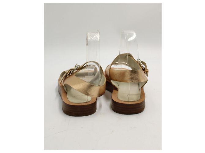 Paul Smith Rose Gold Leather Sandals - view 4