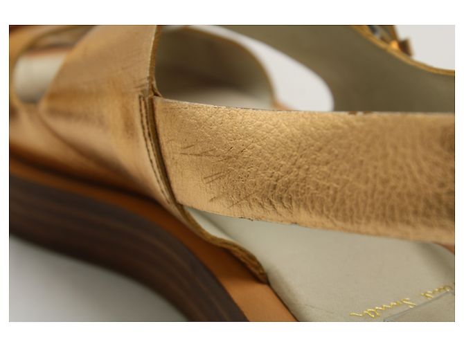Paul Smith Rose Gold Leather Sandals - view 6