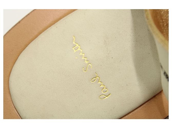 Paul Smith Rose Gold Leather Sandals - view 9