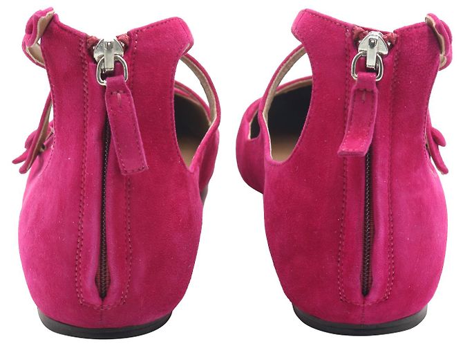 Tabitha Simmons Flache Riemchenpumps aus rosafarbenem Wildleder Pink - Ansicht 3