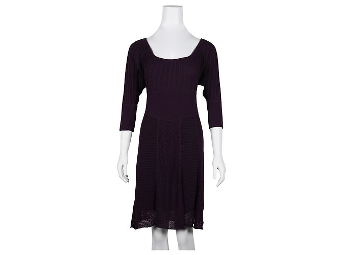 Catherine Malandrino Lila gestricktes Midikleid - Ansicht 2