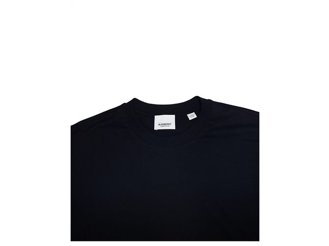 Camiseta extragrande con mangas con volantes y rayas en algodón negro de Burberry - vista 6