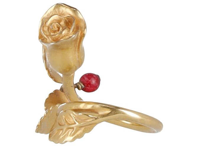 Geschnitzter Dior Rose Ring aus goldfarbenem Metall - Ansicht 4