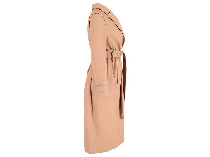 Gabardina plisada Maje Gump en poliéster beige Castaño - vista 3