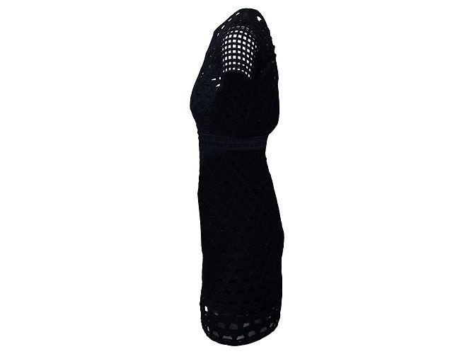 Spitzen-Minikleid von Burberry aus schwarzem Polyamid - Ansicht 3