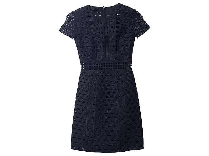 Spitzen-Minikleid von Burberry aus schwarzem Polyamid - Ansicht 4
