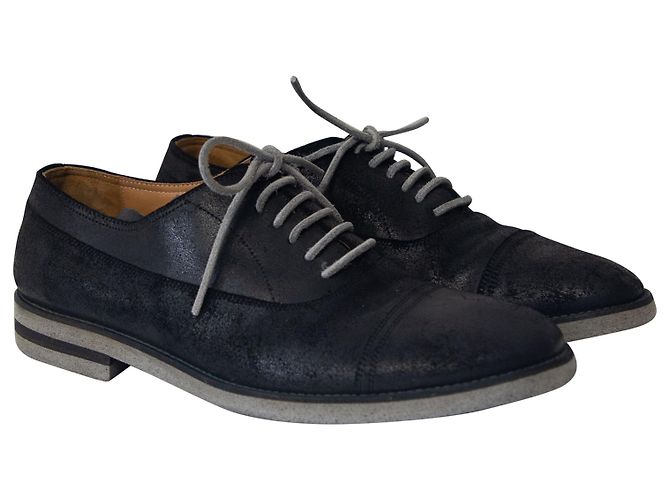 Maison Martin Margiela Mocassini stringati Maison Margiela in pelle nera - vista 3