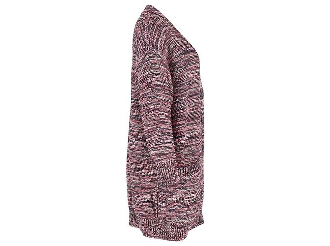 M MISSONI Übergroße Metallic-Strickjacke aus mehrfarbiger Viskose Python drucken - Ansicht 2