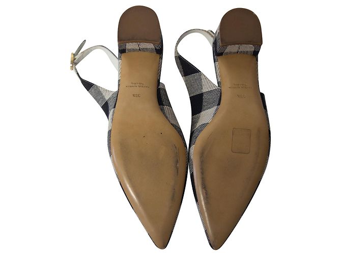 Mansur Gavriel Décolleté Slingback a Quadri in Tela Multicolor - vista 5