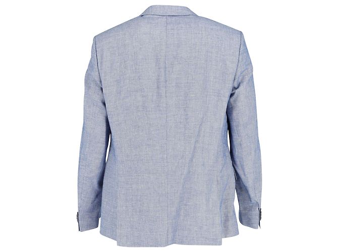 Hugo Boss Blazer aus hellblauer Mischung aus Baumwolle und Schurwolle - Ansicht 3