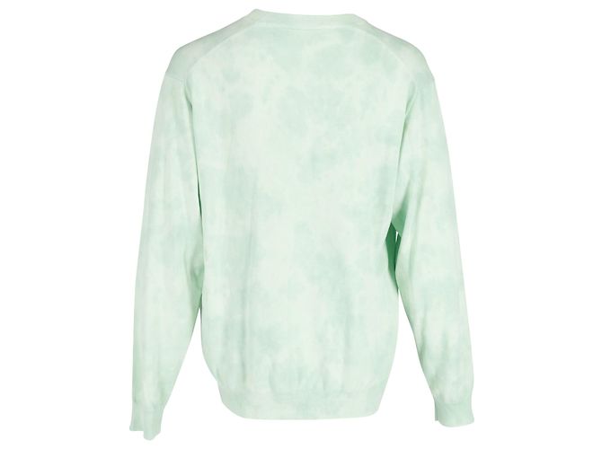 Kenzo Upperr Crest Tied-Dye Pullover aus hellgrüner Baumwolle - vista 3