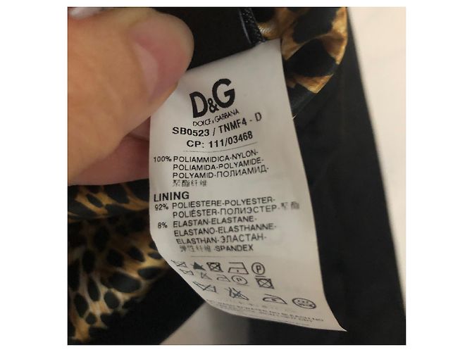 D&G Kleid Leopardenmuster Polyamid Größe 40 Leopardenprint - Ansicht 9