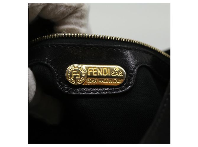 FENDI Borsa a tracolla Mamma Baguette Suede Black Auth ki2374 - vista 18