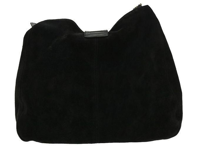 FENDI Borsa a tracolla Mamma Baguette Suede Black Auth ki2374 - vista 2