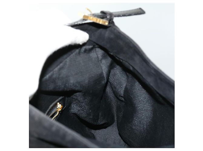 FENDI Borsa a tracolla Mamma Baguette Suede Black Auth ki2374 - vista 20