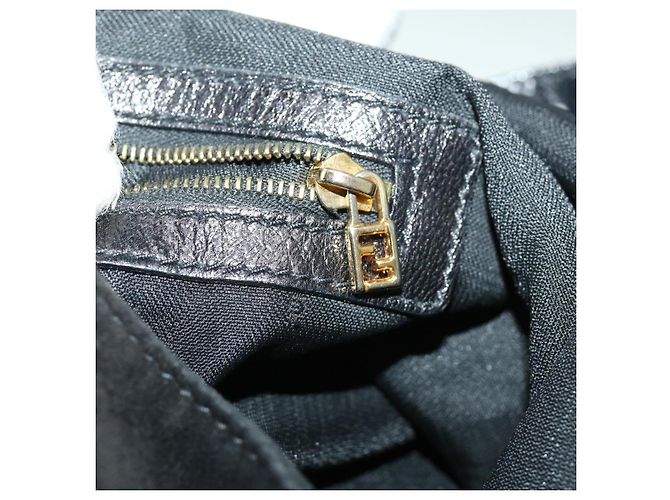 FENDI Borsa a tracolla Mamma Baguette Suede Black Auth ki2374 - vista 21