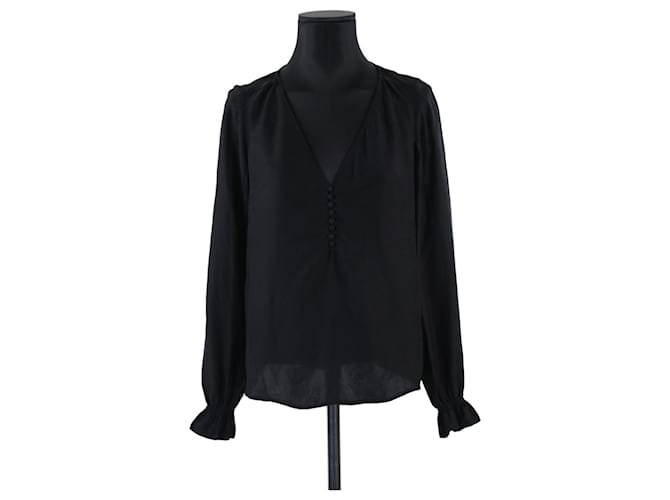 SéZane Top Sezane 36 Black Silk ref.697809 - Joli Closet