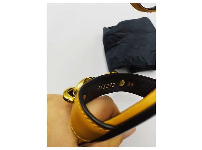 Sandali Saint Laurent Le Maillon in pelle marrone chiaro - vista 3