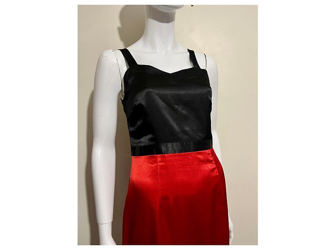 Diane Von Furstenberg Abito DvF in seta nera e rossa con ricami floreali in pizzo Nero Rosso - vista 5