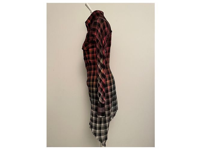 Autre Marque L.g.b. Hemd Batik-Check mehrfarbig Baumwolle Leinen Mehrfarben - Ansicht 6
