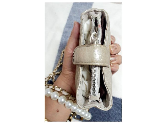 Chanel Umhängetasche Silber Golden - Ansicht 11