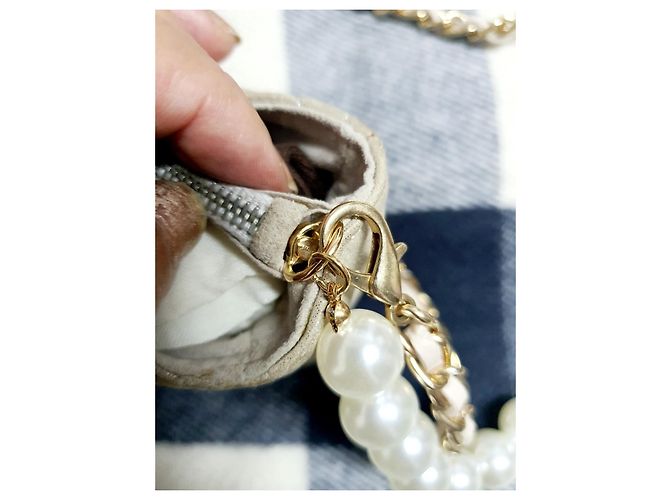 Chanel Umhängetasche Silber Golden - Ansicht 13