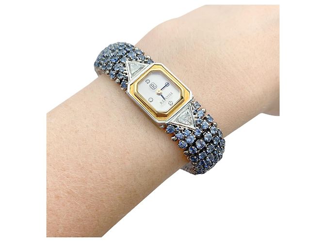 Repossi-Uhr, zwei golds, Saphiren, Diamanten. - Ansicht 10