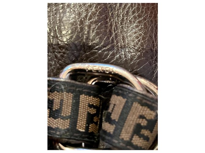 Stivali Fendi vintage con marchio F foderato Marrone - vista 12