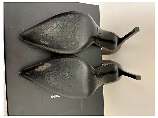 Saint Laurent Décolleté SL D'Orsay con cut out Grigio - vista 4