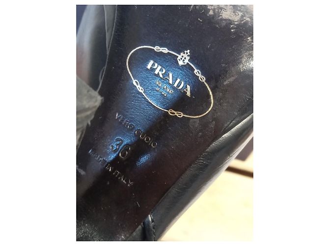 Chanel Prada Daisy in pelle ricamata nera Nero - vista 7