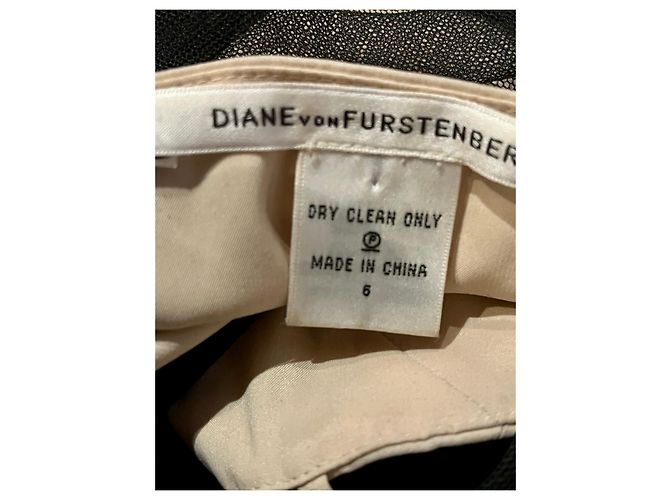 Diane Von Furstenberg Abito DvF Suri in nero e oro D'oro - vista 6
