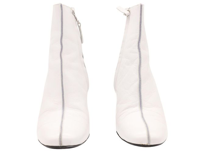 Kenzo Bottines Daria en Cuir Blanc - vue 2