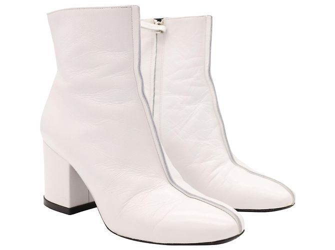 Kenzo Bottines Daria en Cuir Blanc - vue 3
