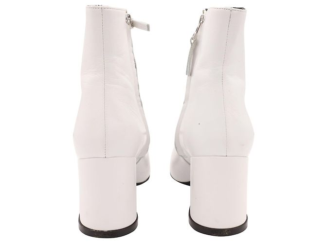 Kenzo Bottines Daria en Cuir Blanc - vue 4