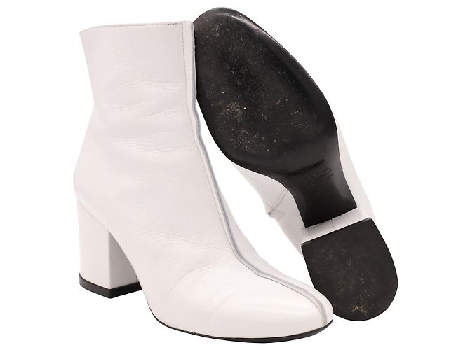 Kenzo Bottines Daria en Cuir Blanc - vue 6