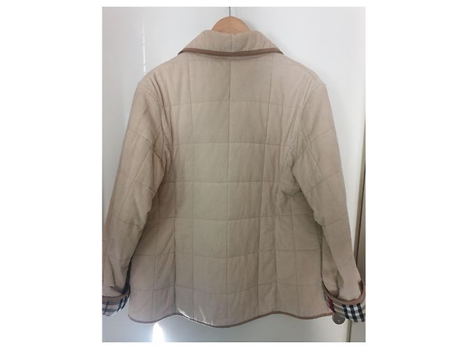 Abrigo Burberry de pana beige algodón - vista 2