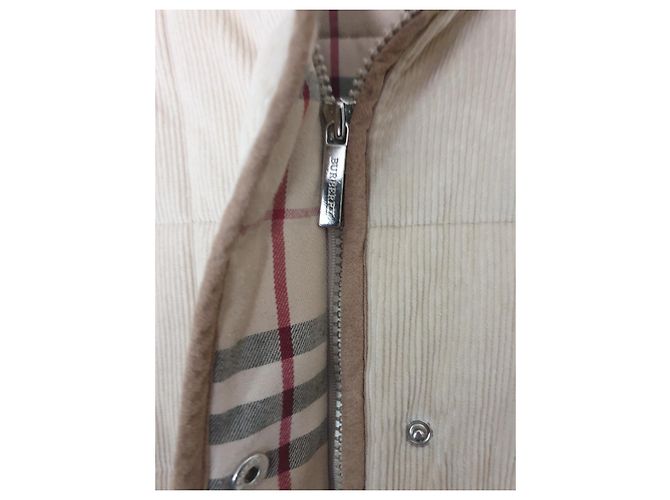Abrigo Burberry de pana beige algodón - vista 3