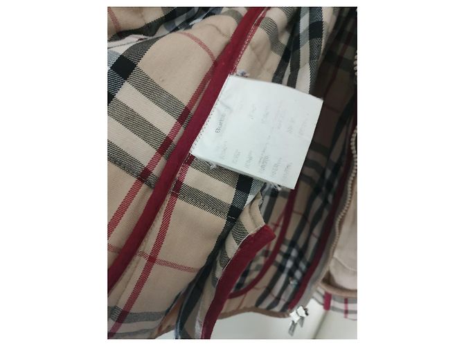 Abrigo Burberry de pana beige algodón - vista 6