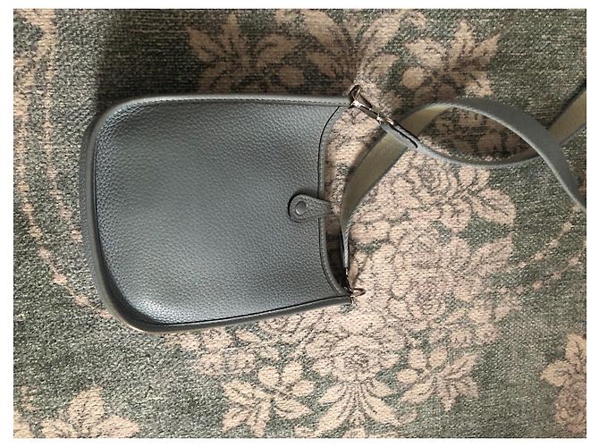 Borsa a mano Hermès Evelyne 16 Blu in Pelle - vista 6