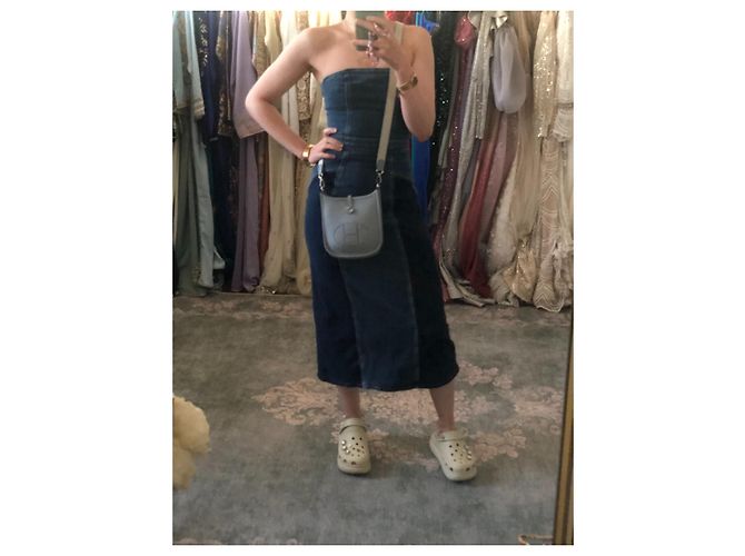 Borsa a mano Hermès Evelyne 16 Blu in Pelle - vista 2