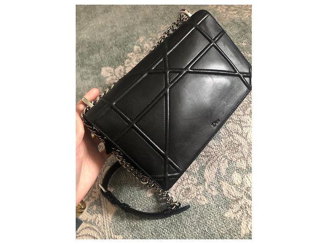 Borsa a mano Dior Diorama in pelle nera Nero - vista 7