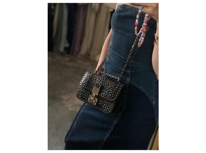 Bolso Dior Addict de piel negro con tachuelas - vista 3
