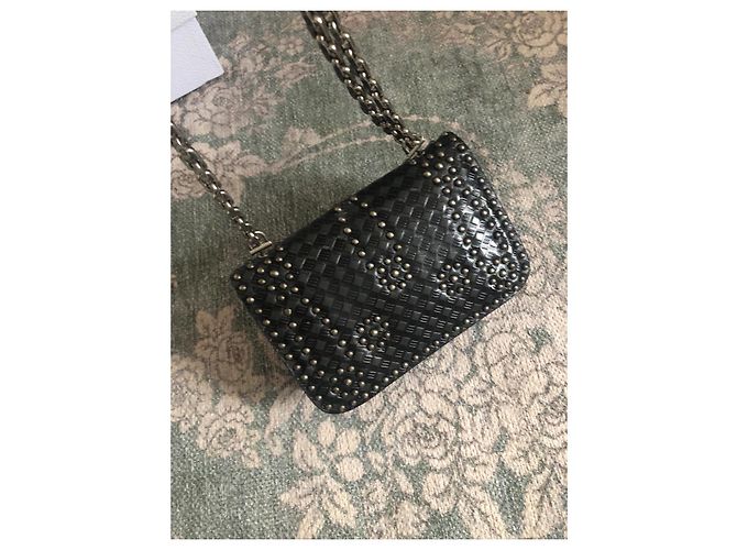 Bolso Dior Addict de piel negro con tachuelas - vista 6