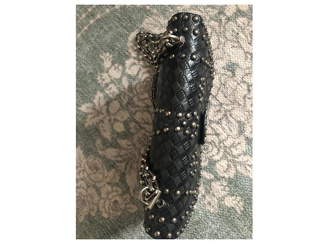 Bolso Dior Addict de piel negro con tachuelas - vista 7
